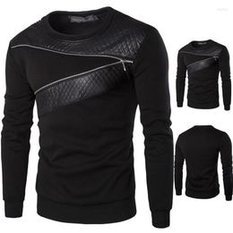 Men's Hoodies Men's & Sweatshirts Top Selling Product In 2022 Round Neck Long Sleeve Sweatshirt Fashion Zipper Decoration Men Clothing