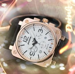 Mens Sports Big Dial Stopwatch Wristwatches montre Japan Quartz movement Chronograph Full Functional Wristwatch montre de luxe gifts
