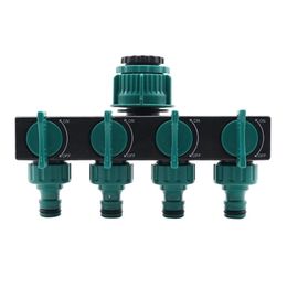 Other Faucets Showers Accs 1PC 4-Way Hose Splitters 1" to 3/4" 1/2" European standard Female Thread Aumatic Garden Watering Water Pipe Connecrs 220929