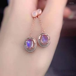 Stud Earrings KOFSAC Crystal Oval Long Tassel For Women High Quality Fashion Rose Gold 925 Silver Jewellery Engagement Earring
