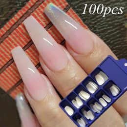 False Nails Color Women 100pcs Natural French Nail Tips Artificial Fake Art Acrylic Manicure Tools