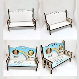 Sublimation MDF Memorial Benches Party Supplies Blank Wooden Christmas Ornament Room Decor Accessories GCB15854