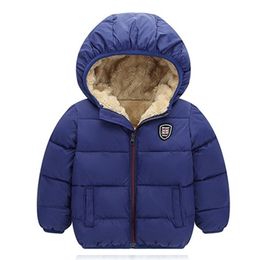 Jackets Baby Kid Cold Winter Plus Fleece Thicken Boys Toddler Girls Coats Children Hooded Outerwear 1-6Y Parka 220928
