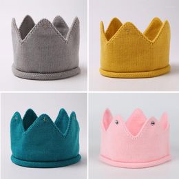 Hats 2022 Crown Baby Hat Pography Props Autumn Winter Knit Born Girl Boy Turban Infant Toddler Beanie Cap Casquette