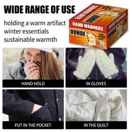 Home Heaters 10/40pcs Disposable Hand Warmer Value Pack Self-heating Cold-proof Warming Abdomen Patch Warm Body Y2209