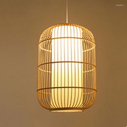 Pendant Lamps Natural Rattan Bamboo Pendent Lights Minimalism Country Style Hanging Lamp Products Restaurant Living Room El Lighting