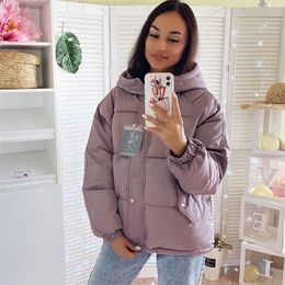 Womens Down Parkas Women Parkas jacket Fashion solid thick warm winter hooded jacket coat winter parkas solid outwear jacket 220929