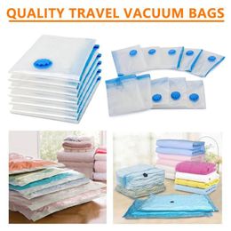 Storage Bags Vacuum Space Saving Bag With Valve Transparent Compression Quilt Cotton Clothes Home Organiser