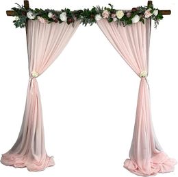 Curtain B001A Backdrop Drapes 2 Panels 5ft By 10ft Romantic Sheer Chiffon Fabric Background Wedding