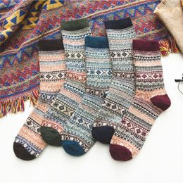 Men's Socks Harajuku Funny Casual Fashion Retro Couple Street Skateboarding Cycling Long Tube Wool