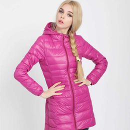 Women's Down Parkas Women Spring/Autumn Ultra Lightweight Quilted Jacket 2022 New Woman Water and Wind-Resistant Big Size women Hoodies coat T220928