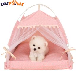 kennels pens Dog Beds Pet Kennel Cat Nest Princess Cushion Travel Tent Outdoor Bed for Small Medium Puppy Indoor Cave House Sofa 220929