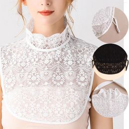 Bow Ties Women Lace Collar Pure Color Detachable Lapel Choker Necklace Shirt Fake False Blouse Sweatshirt Vest Accessories #T1P