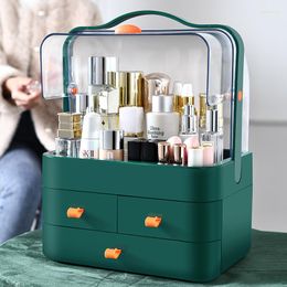 Storage Boxes Portable Cosmetic Box Makeup Drawer Organizer Jewelry Nail Polish Make Up Container Desktop Beauty Display Case ZB300