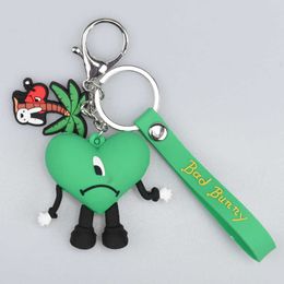 New Designer Wholesale Pvc Croc Charms 3d Bad Bunny Keychain hanging on bags