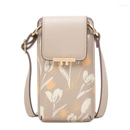 Evening Bags Women Mobile Phone Fashion Multifunction Wallet Mini PU Leather Printing Shoulder Messenger Bag For Girls Gift