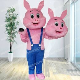 Halloween Lovely Pig Mascot Costume simulation Cartoon Anime theme character Adults Size Christmas Outdoor Advertising Outfit Suit