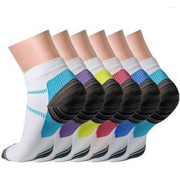 Men's Socks 1 Pair Pressure Sports Running Arch Ankle Support Compression Men Women Athletic