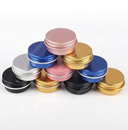 Metal Aluminium Bottle Tins Lip Balm Containers White Gold Black 10ml Empty Jars Screw Top Tin Cans 2440pcs DAW488