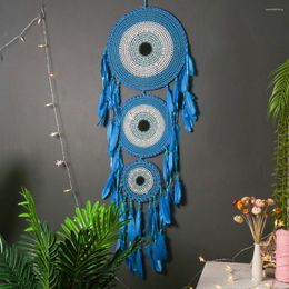 Decorative Figurines Dream Catcher Pendant Feather Kids Room Wall Props Car Ornament Holiday Anniversary Gifts Romantic Decoration