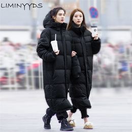 Womens Down Parkas Hooded Coat For Women Autumn Warm Thick Long Puffer Winter Ladies Down Jackets Couple Models For Men And Women Parka Quilte 220929