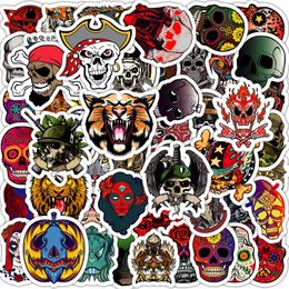 Pack of 50Pcs Halloween Punk Skull Stickers No-Duplicate Waterproof Vinyl Graffiti Sticker for Luggage Skateboard Notebook Water Bottle Car Decals Kids Toys