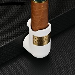 Cigar holder large-caliber smoke groove travel portable cigar holder magnetic suction golf car cigar accessories