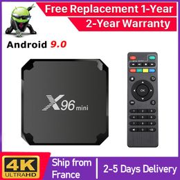 Android 9.0 X96 Mini TV Box 4K HD Media Player Ship from France Lxtream Amlogic S905W Quad Core Support 2.4GHz wifi 1G 8G 2G 16G H.265 1080P X96mini Smart tv Set Top Boxes