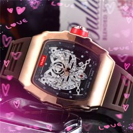 Mens Mission Runway 43mm Watch Chronograph Quartz Battery Movement Clock Rubber Belt Stainless Steel Case Waterproof Luminous Layer Diamonds Wristwatches