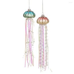 Christmas Decorations Glass Jellyfish Tree Ornaments Coastal For Outdoor Beach Wedding Birthday Party 4 Pack