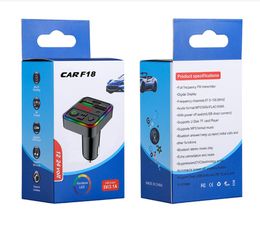 Großhandel F15 F17 F18 F19 Sender RGB Ambient Light Car MP3 Player Bluetooth 5.0 FM Wireless Handsfree Kit 5V 3.1A PD 12W USB C -Ladegerät