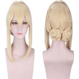 Anime Violet Evergarden Long Straight Hair Heat Resistant Cosplay Party Wigs