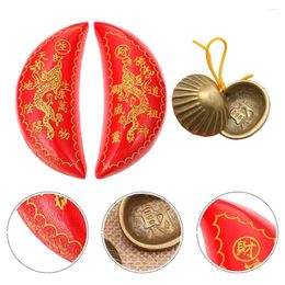 Cups Saucers Divination Shui Feng Ornament Cup Taoist Holy Game Tool Chinese Supplies Gift Yin Yangsacrifice Chalicehome Sculpture