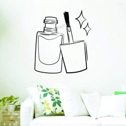 Wall Stickers Nail Polish Bottle Logo Sticker Salon Decal Fashion Cosmetics For Decoration Mural B452