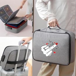 Briefcases Handbag Men Business Storage Credentials Briefcase Waterproof Tote Documents Organizer Travel File Lockbox Woman Bag