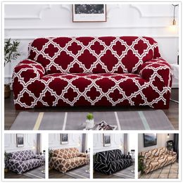 Chair Covers Four Season Geometric Elastic Sofa Cover Plaid Corner Shape Stretch Sectional Sofa Slipcover for Pets One Two Three Four Seat 220929
