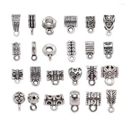 Beads 20pcs/lot Antique Clip Bail Pendant Clasp Necklace Connector For Jewellery Making Findings DIY Supplies