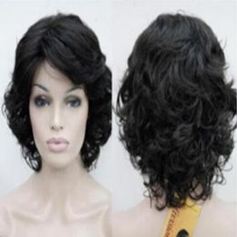 Popular Short Curly Women Ladies Daily Natural Hair Cosplay Wig