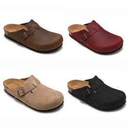 Designer Boston Summer Slippers Women Men Cork Flat Slipper Fashion Designs Casual Shoes Leather Sandal Favourite Beach Sandals Clogs Arizona Mayari