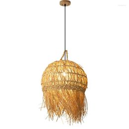 Pendant Lamps Restaurant El Chandelier Bamboo Handmade Art Morocco Tassel Mediterranean Lustre Tea Room Cafe Lounge Decor Light