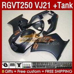 Fairings Kit & Tank For SUZUKI RGV250 SAPC VJ21 RGVT250 RGV-250CC 88 89 Bodywork 159No.18 RGVT-250 RGV-250 Panel RGVT RGV 250 CC 250CC 1988 1989 Fairing Kit matte black