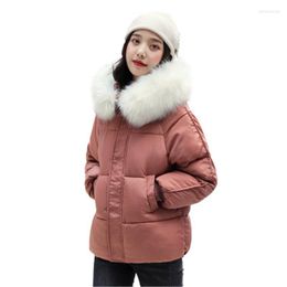 Women's Trench Coats Women Winter Jackets Short Loose Hooded Down Cotton Jacket Coat Thick Warm Female Parkas Plus Size T500