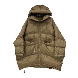 Womens Down Parkas Winter Large Size Loose Womens Down Coat Hooded Korean White Duck Down Jacket Fashion Long Sleeve Casual Clothes H246 220929