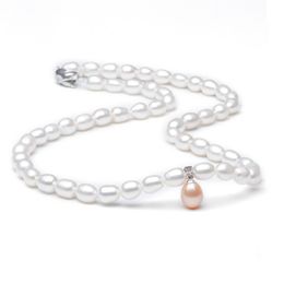 Beaded Necklaces Genuine Freshwater Pearl Choker Necklace for Women Natural Pearl Fine Jewellery Birthday Gifts Wholesale 220929