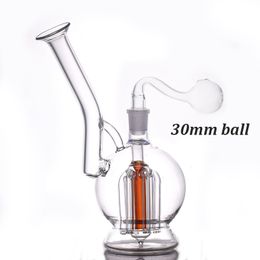 14mm Joint Glass Oil Burner Bong Bubbler Water Pipe Arm Tree Perc Inline Diffuser Heavy Recycler Honeycomb Dab Rig Hookah with Male Oil Burner Pipes Dhl Free