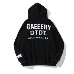 Sweatshirts pamuklu mektup baskı kazak hoodie erkekler kadınlar yüksek cadde gevşek rahat kapüşonlu sweatshirt