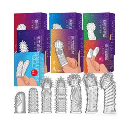 Beauty Items Male Finger sexy Toys Crystal Spikes Rubbing To Stimulate Female Masturbation Orgasm Clean And Hygienic Reusable