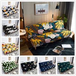 Chair Covers Modern Geometric Print Folding Sofa Bed Cover Without Armrest Universal Stretch Couch Cover Furniture Slipcover Sofa Protector 220929