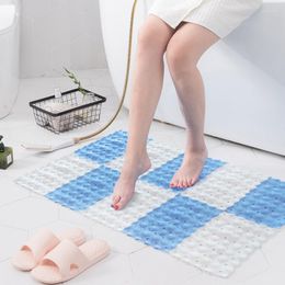 Bath Mats 20Cm 32 Cm Shower Mat Bathroom Carpet Mesh Soft Plastic Non-slip Floor Rug Foot Massage Splicing