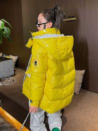 Women's Down Parkas Korean Fashion Winter Short Jacket Women Waterproof Shiny Candy-Colored White Duck Down Coat Female Loose Hooded Parker Overcoat T220928